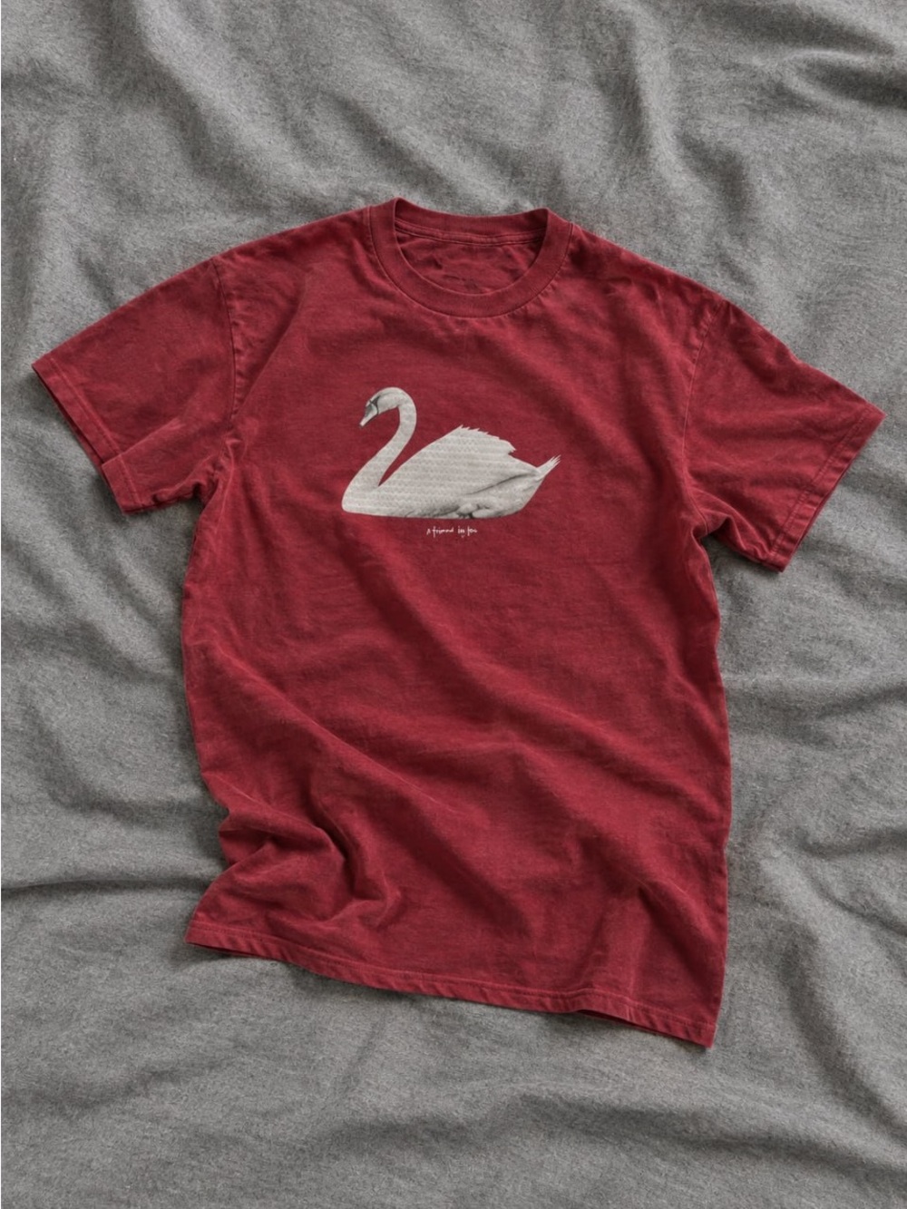 White Swan Gildan Burgundy Tee Graphic